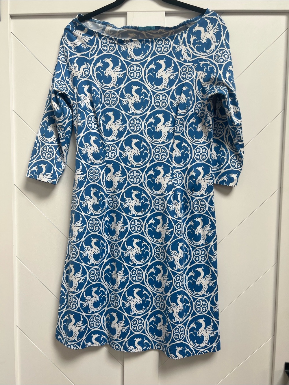 J. McLaughlin ‘Catalina Cloth’ Boatneck Midi Dress in “Griffon” print